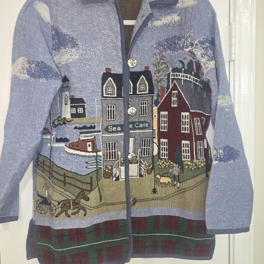 Blair Multicolor Scenic Pattern Jacket - image 2